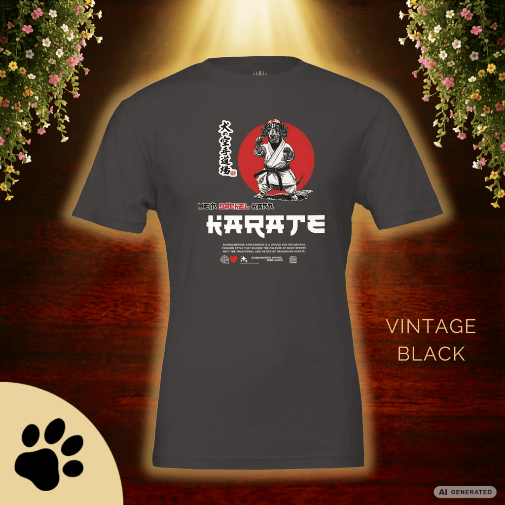 Dackel Karate T-Shirt – Lustiges Hundeshirt für Dackel Fans | Funny Dachshund Shirt Premium Unisex Crewneck T-shirt | Bella + Canvas 3001 - Sunbeamstore
