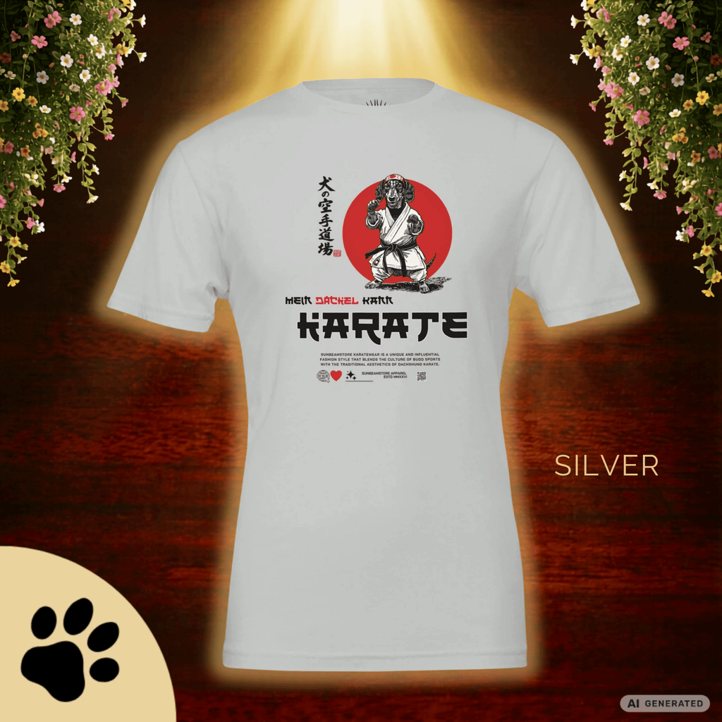 Dackel Karate T-Shirt – Lustiges Hundeshirt für Dackel Fans | Funny Dachshund Shirt Premium Unisex Crewneck T-shirt | Bella + Canvas 3001 - Sunbeamstore
