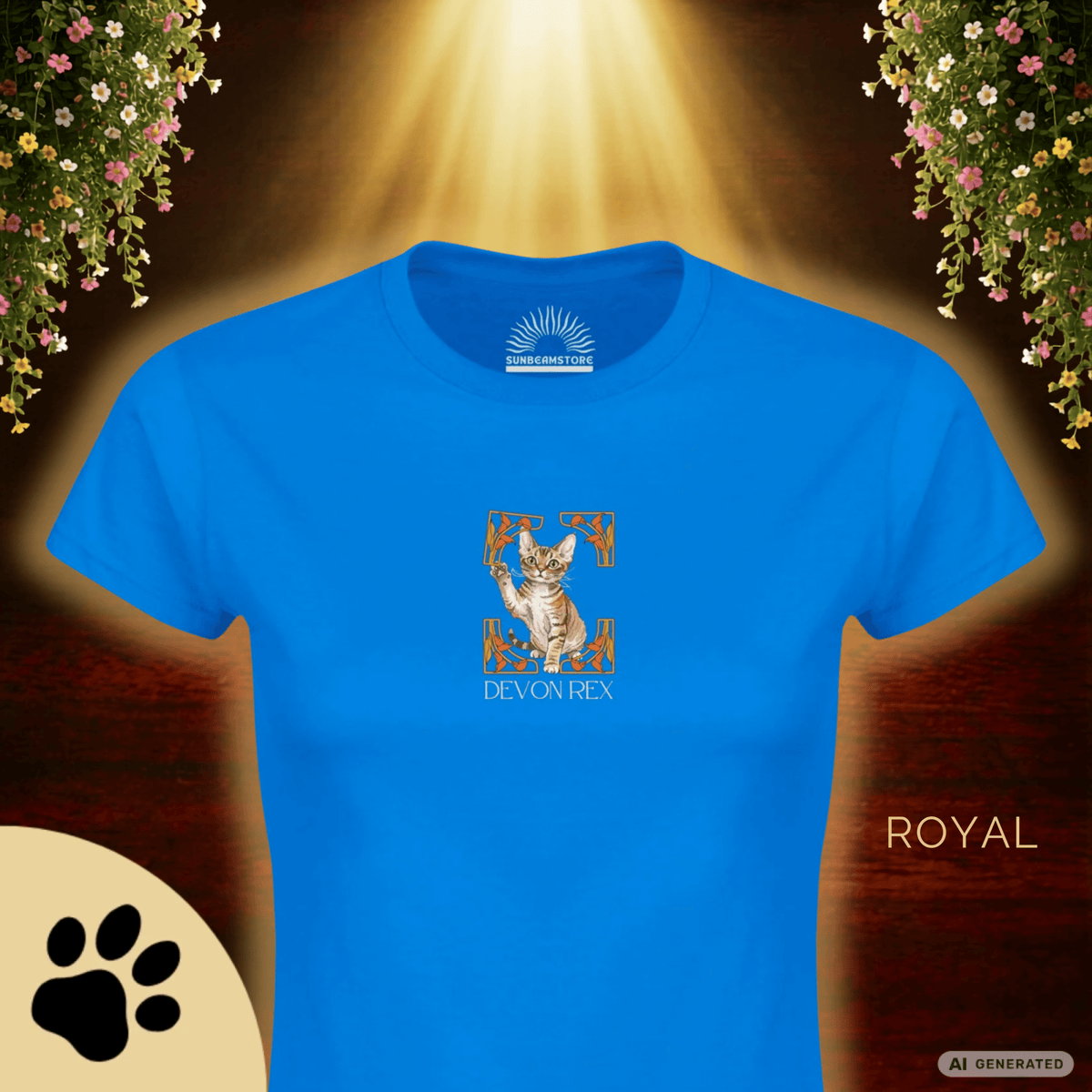 Devon Rex Katzen T-Shirt Damen | Devon Rex Cat Shirt | Cat Lover Shirt | Geschenk für Katzenliebhaber - Sunbeamstore