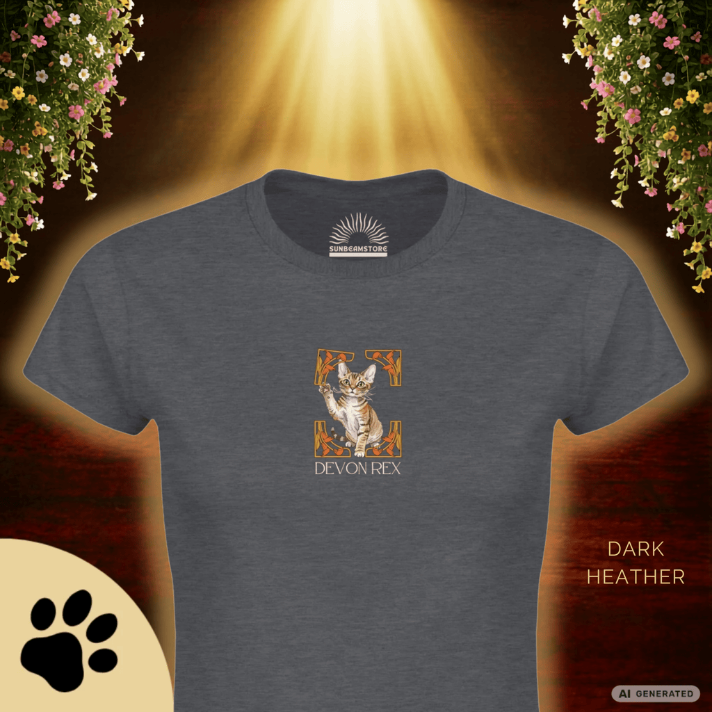 Devon Rex Katzen T-Shirt Damen | Devon Rex Cat Shirt | Cat Lover Shirt | Geschenk für Katzenliebhaber - Sunbeamstore