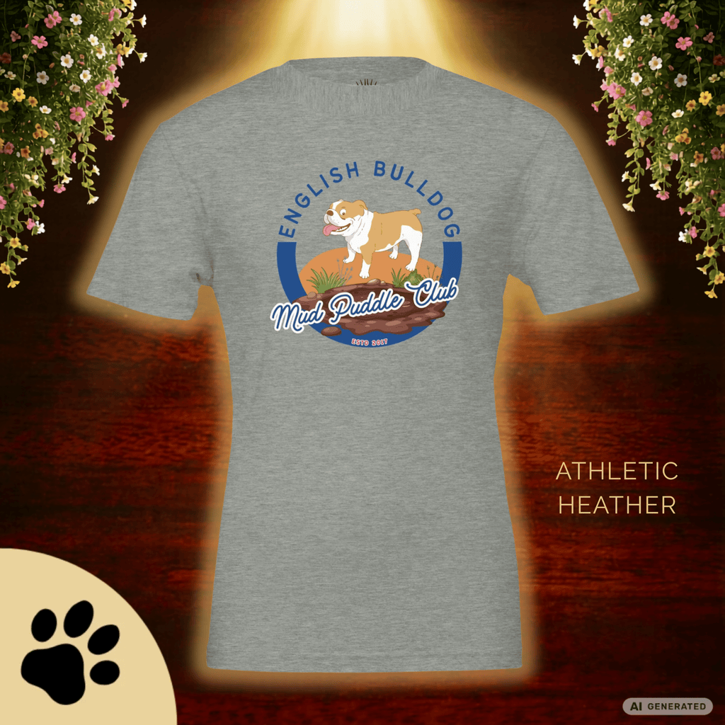 Englische Bulldogge T-Shirt – Lustiges Hundeshirt „Mud Puddle Club“ | Bulldog Lover Shirt Premium Unisex Crewneck T-shirt | Bella + Canvas 3001 - Sunbeamstore