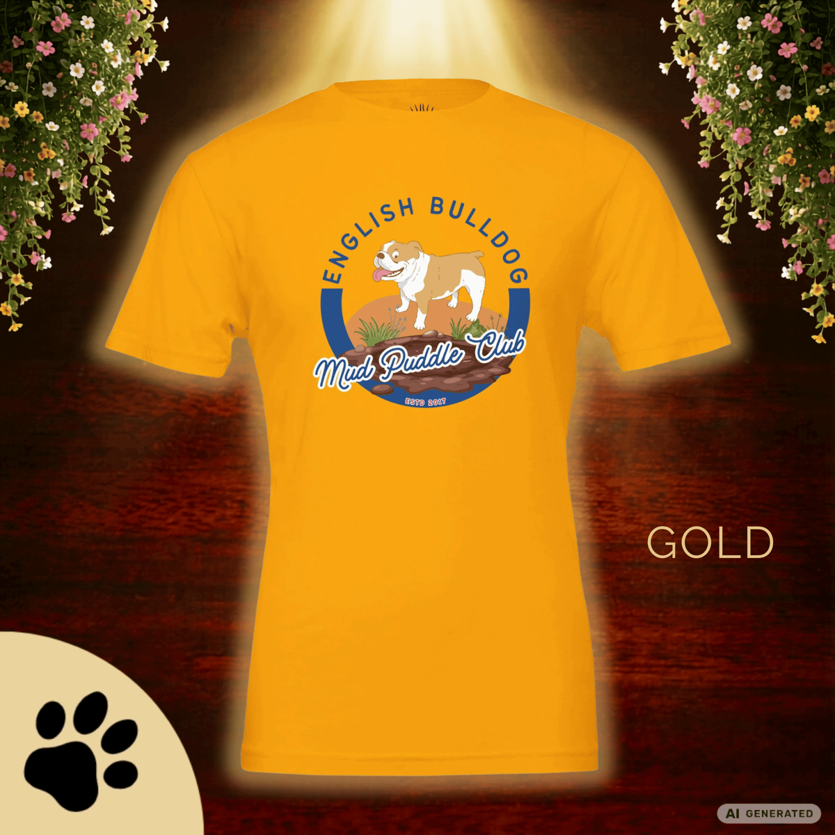 Englische Bulldogge T-Shirt – Lustiges Hundeshirt „Mud Puddle Club“ | Bulldog Lover Shirt Premium Unisex Crewneck T-shirt | Bella + Canvas 3001 - Sunbeamstore