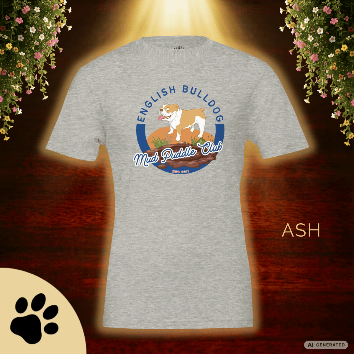 Englische Bulldogge T-Shirt – Lustiges Hundeshirt „Mud Puddle Club“ | Bulldog Lover Shirt Premium Unisex Crewneck T-shirt | Bella + Canvas 3001 - Sunbeamstore