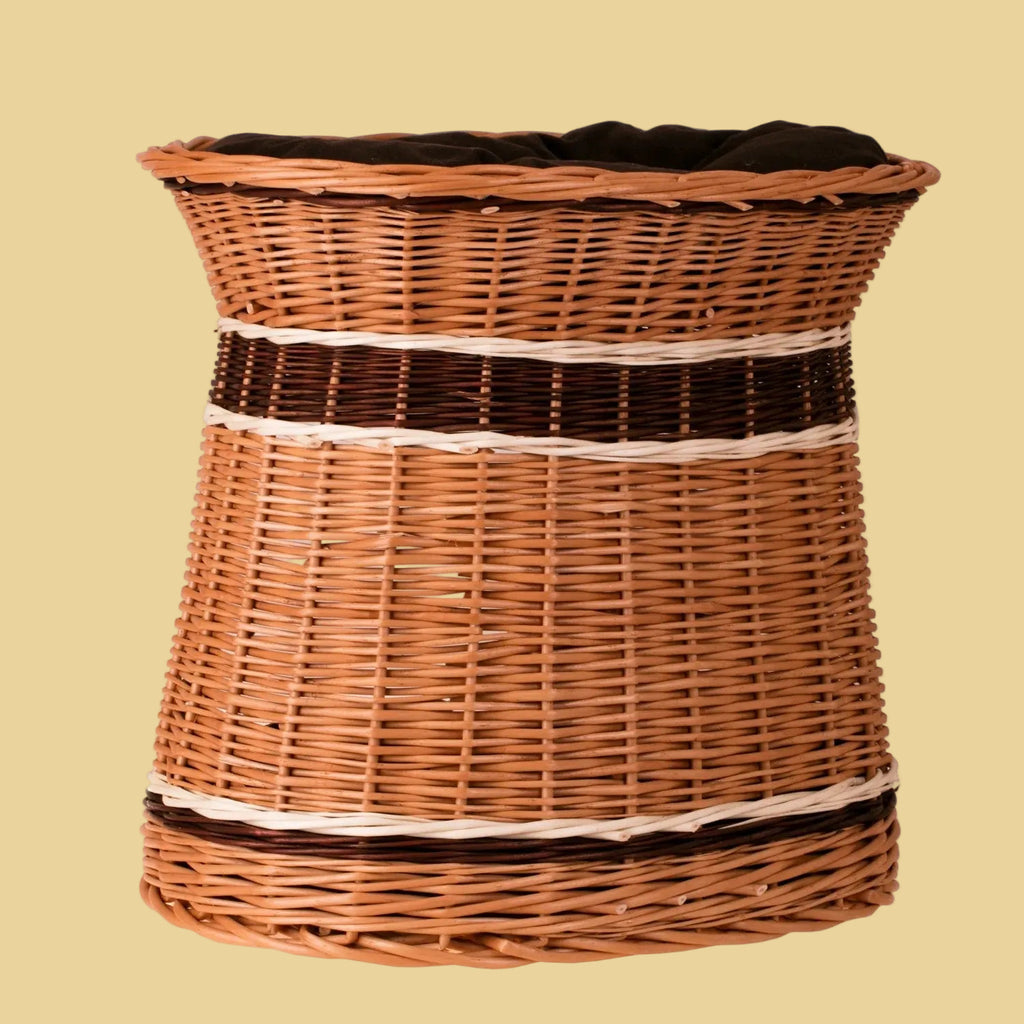 Erif Wicker handgeflochtenes Katzenhaus mit Kissen - Sunbeamstore