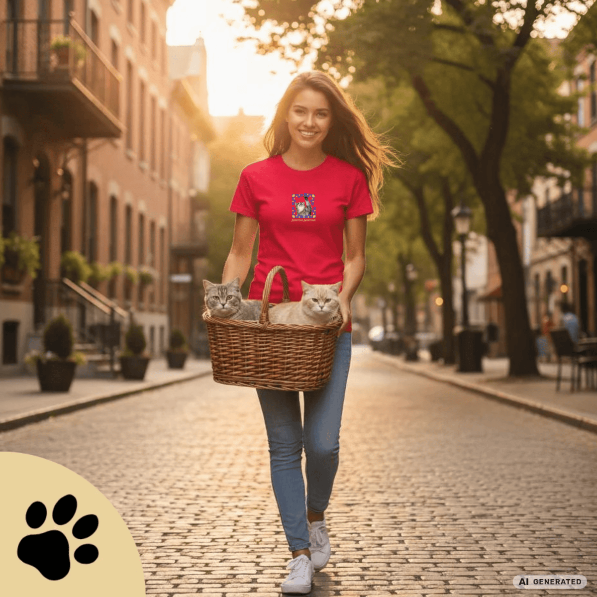 Europäisch Kurzhaar Katzen T-Shirt Damen | European Shorthair Cat Shirt | Cat Lover Shirt | Geschenk für Katzenliebhaber - Sunbeamstore