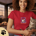 Europäisch Kurzhaar Katzen T-Shirt Damen | European Shorthair Cat Shirt | Cat Lover Shirt | Geschenk für Katzenliebhaber - Sunbeamstore