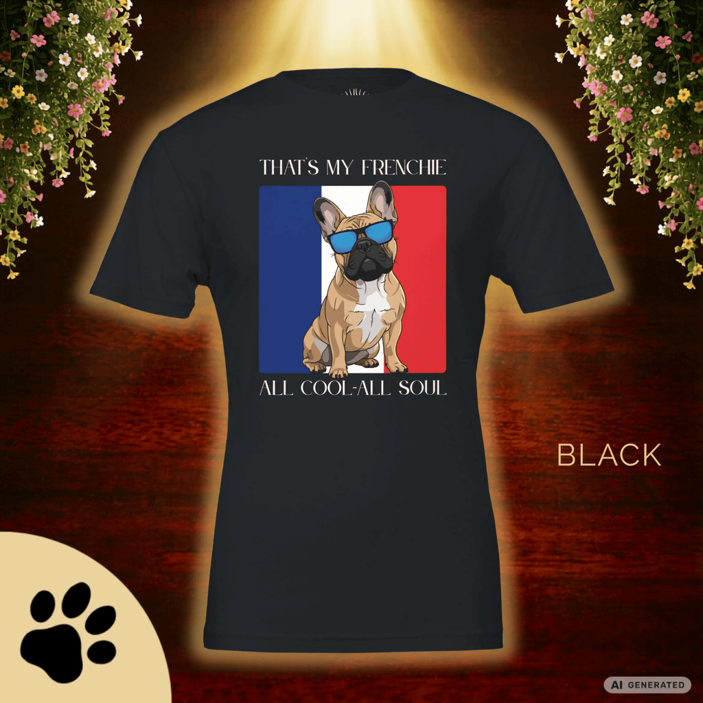Französische Bulldogge T-Shirt – „That’s My Frenchie“ Cool Dog Shirt Premium Unisex Crewneck T-shirt | Bella + Canvas 3001 - Sunbeamstore