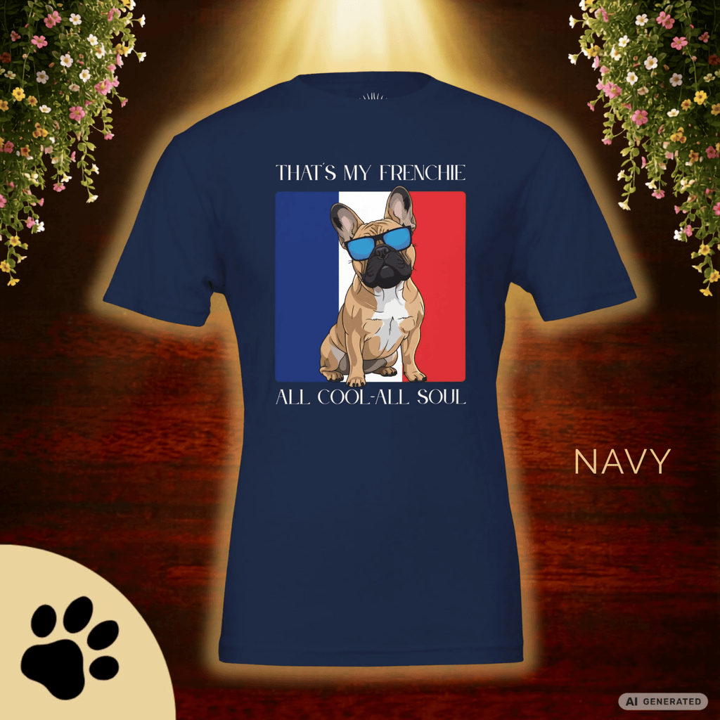 Französische Bulldogge T-Shirt – „That’s My Frenchie“ Cool Dog Shirt Premium Unisex Crewneck T-shirt | Bella + Canvas 3001 - Sunbeamstore
