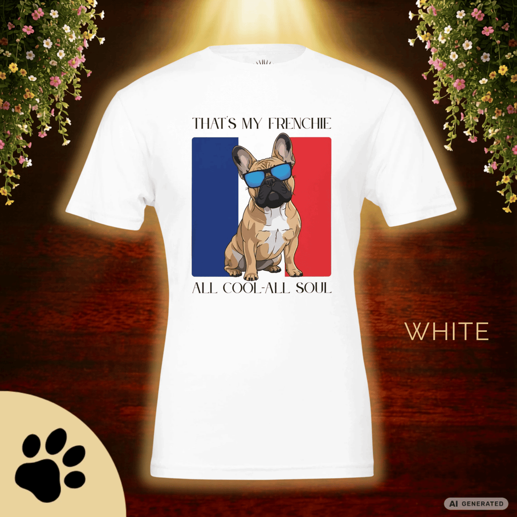 Französische Bulldogge T-Shirt – „That’s My Frenchie“ Cool Dog Shirt Premium Unisex Crewneck T-shirt | Bella + Canvas 3001 - Sunbeamstore