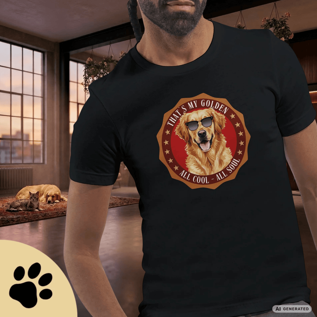 Golden Retriever T-Shirt – Lustiges Hundeshirt „That’s My Golden“ | Dog Lover Geschenk Premium Unisex Crewneck T-shirt | Bella + Canvas 3001 - Sunbeamstore
