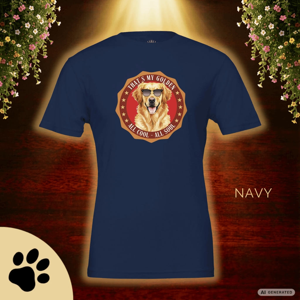 Golden Retriever T-Shirt – Lustiges Hundeshirt „That’s My Golden“ | Dog Lover Geschenk Premium Unisex Crewneck T-shirt | Bella + Canvas 3001 - Sunbeamstore