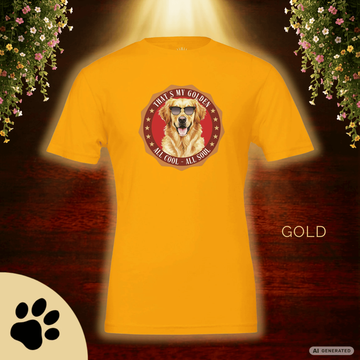 Golden Retriever T-Shirt – Lustiges Hundeshirt „That’s My Golden“ | Dog Lover Geschenk Premium Unisex Crewneck T-shirt | Bella + Canvas 3001 - Sunbeamstore