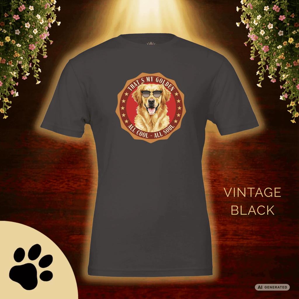 Golden Retriever T-Shirt – Lustiges Hundeshirt „That’s My Golden“ | Dog Lover Geschenk Premium Unisex Crewneck T-shirt | Bella + Canvas 3001 - Sunbeamstore