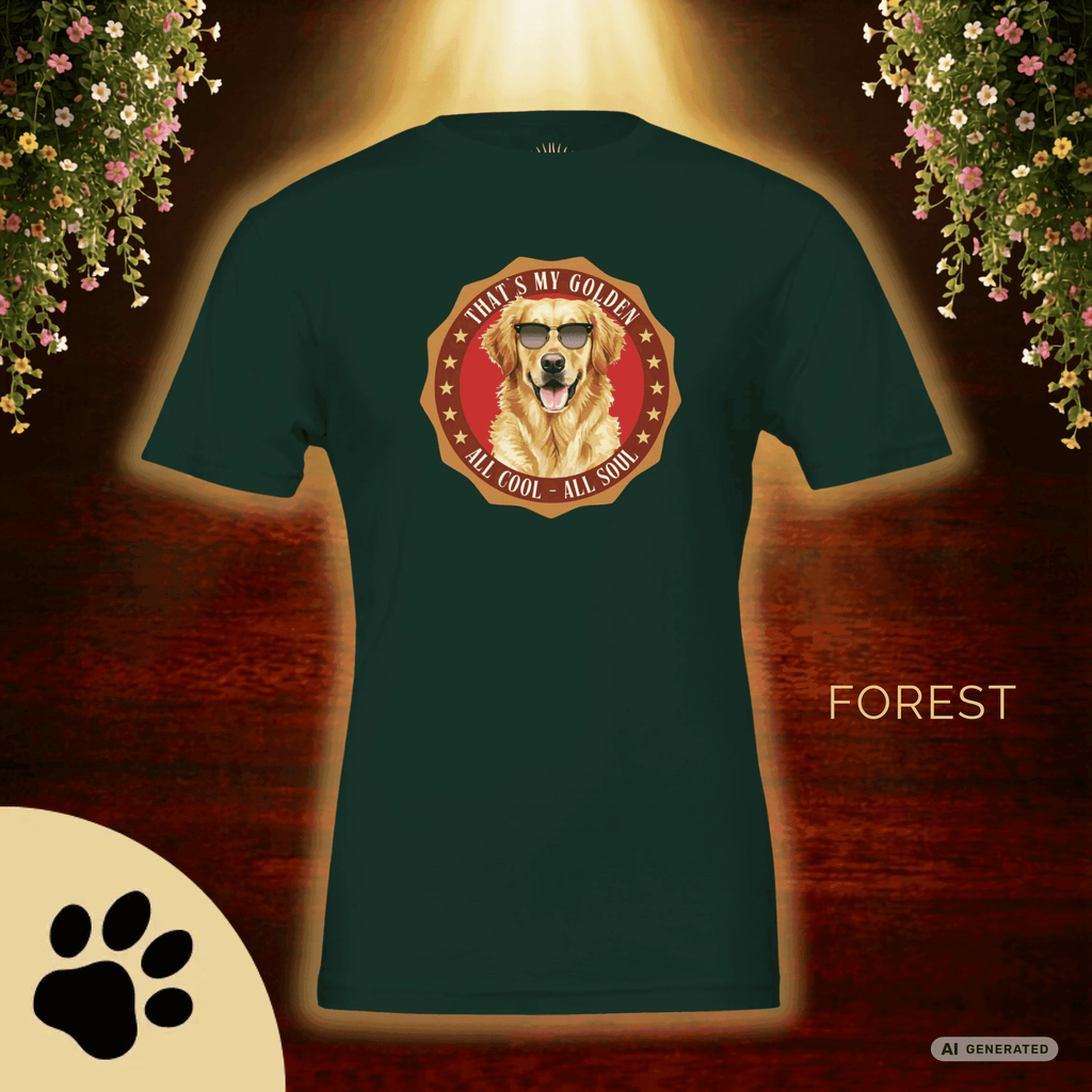 Golden Retriever T-Shirt – Lustiges Hundeshirt „That’s My Golden“ | Dog Lover Geschenk Premium Unisex Crewneck T-shirt | Bella + Canvas 3001 - Sunbeamstore