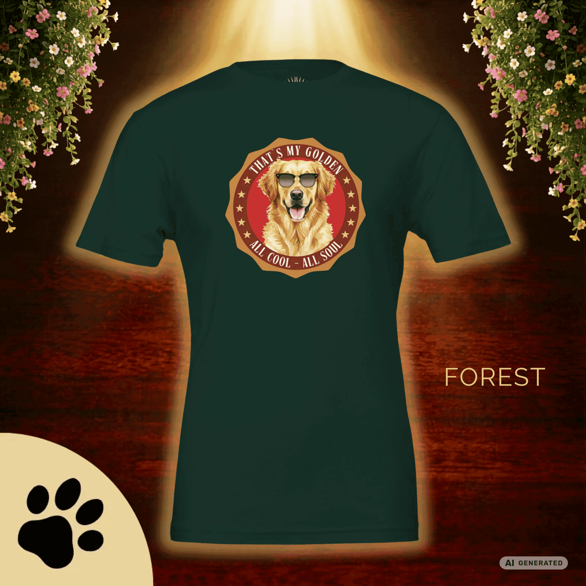 Golden Retriever T-Shirt – Lustiges Hundeshirt „That’s My Golden“ | Dog Lover Geschenk Premium Unisex Crewneck T-shirt | Bella + Canvas 3001 - Sunbeamstore