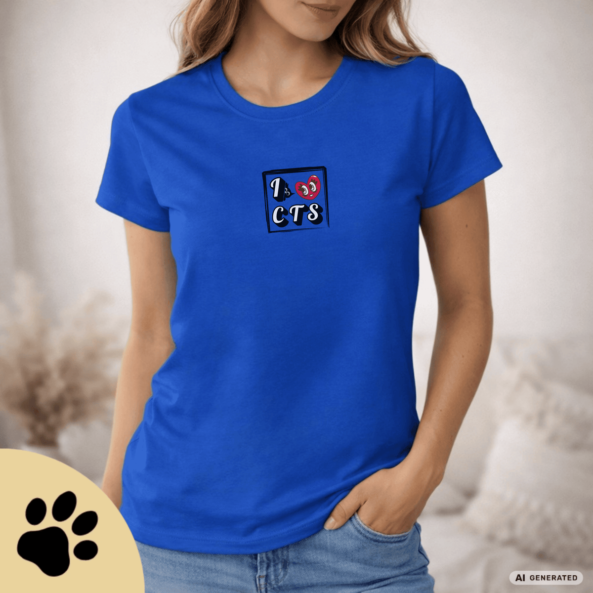 I Love C(A)TS – Minimalistisches Damen T-Shirt | Gildan Softstyle® 64000L - Sunbeamstore