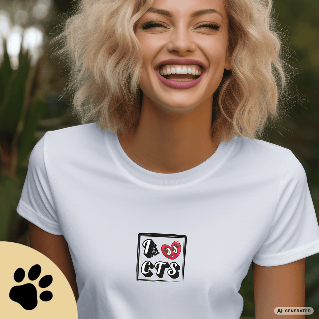 I Love C(A)TS – Minimalistisches Damen T-Shirt | Gildan Softstyle® 64000L - Sunbeamstore