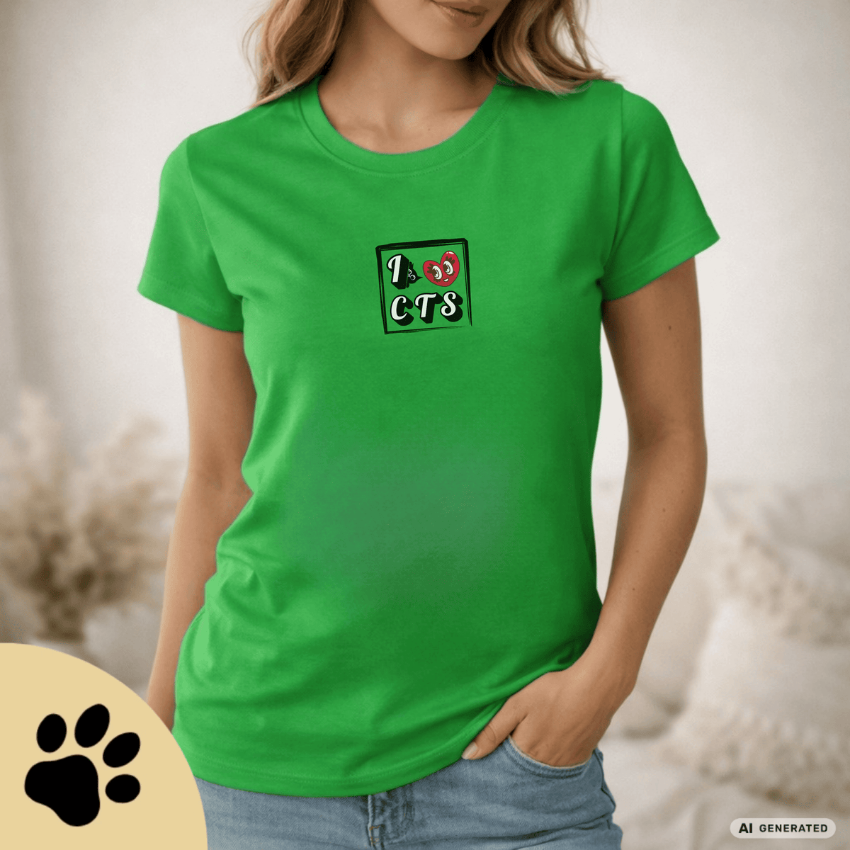 I Love C(A)TS – Minimalistisches Damen T-Shirt | Gildan Softstyle® 64000L - Sunbeamstore