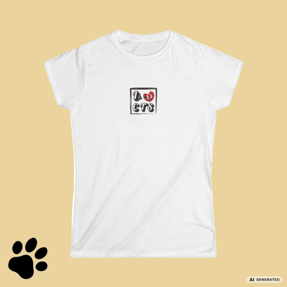I Love C(A)TS – Minimalistisches Damen T-Shirt | Gildan Softstyle® 64000L - Sunbeamstore