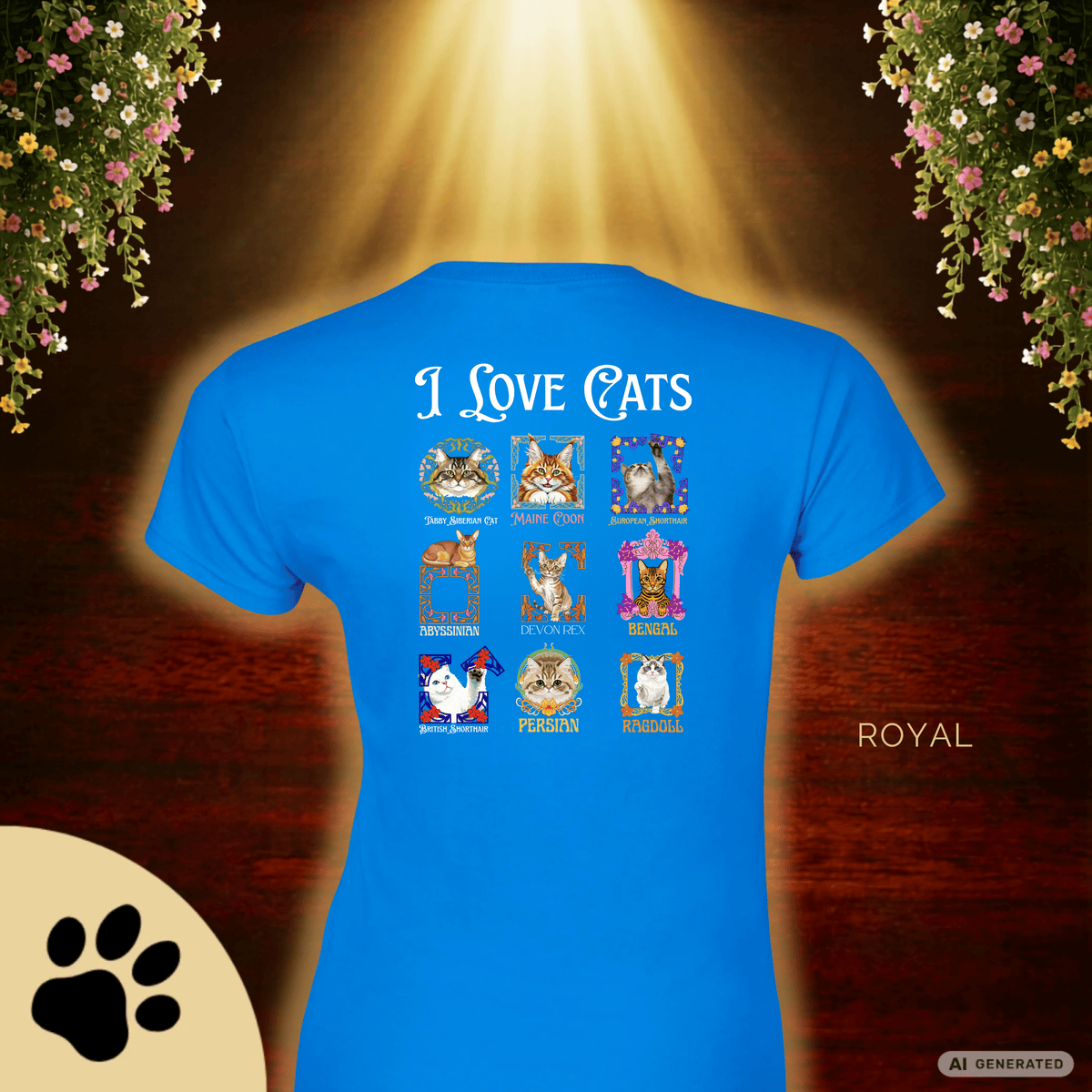 I Love Cats Shirt Classic Womens Crewneck T-shirt | Gildan® 64000L - Sunbeamstore