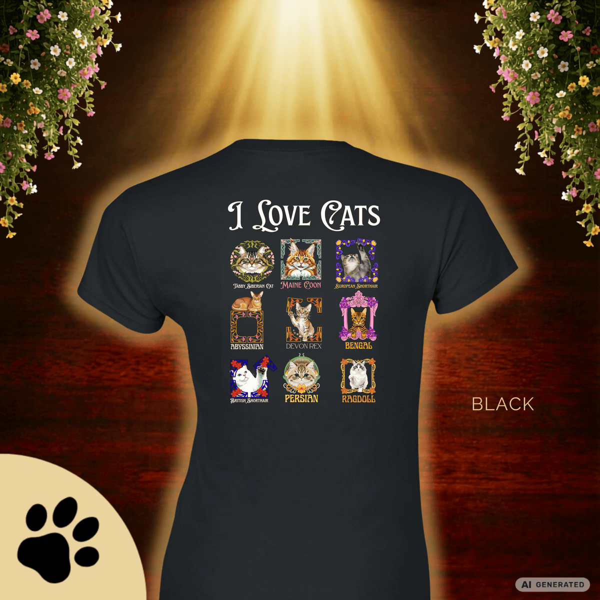 I Love Cats Shirt Classic Womens Crewneck T-shirt | Gildan® 64000L - Sunbeamstore