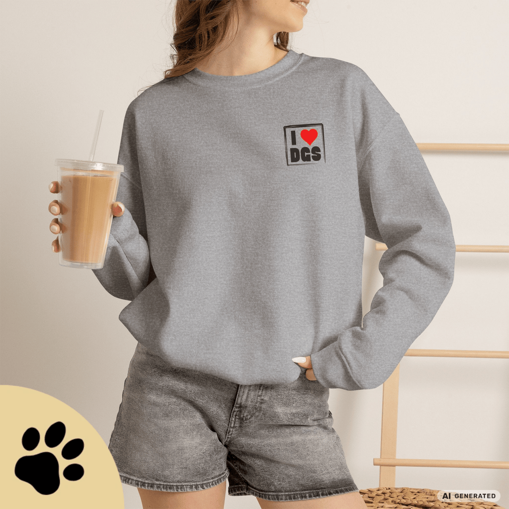 I Love D(O)GS – Minimalistischer Hunde-Sweatshirt mit Backprint | Unisex | Gildan 18000 - Sunbeamstore