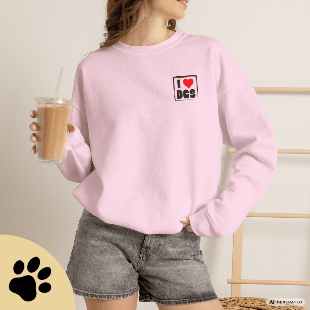 I Love D(O)GS – Minimalistischer Hunde-Sweatshirt mit Backprint | Unisex | Gildan 18000 - Sunbeamstore