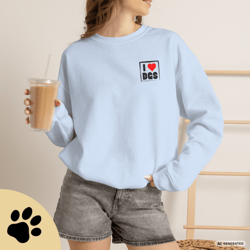I Love D(O)GS – Minimalistischer Hunde-Sweatshirt mit Backprint | Unisex | Gildan 18000 - Sunbeamstore