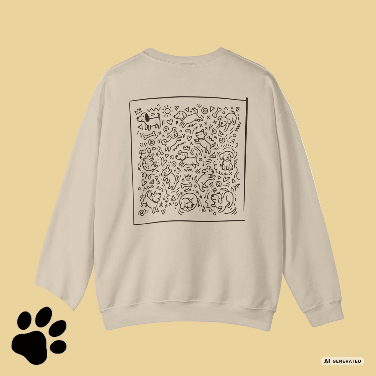 I Love D(O)GS – Minimalistischer Hunde-Sweatshirt mit Backprint | Unisex | Gildan 18000 - Sunbeamstore