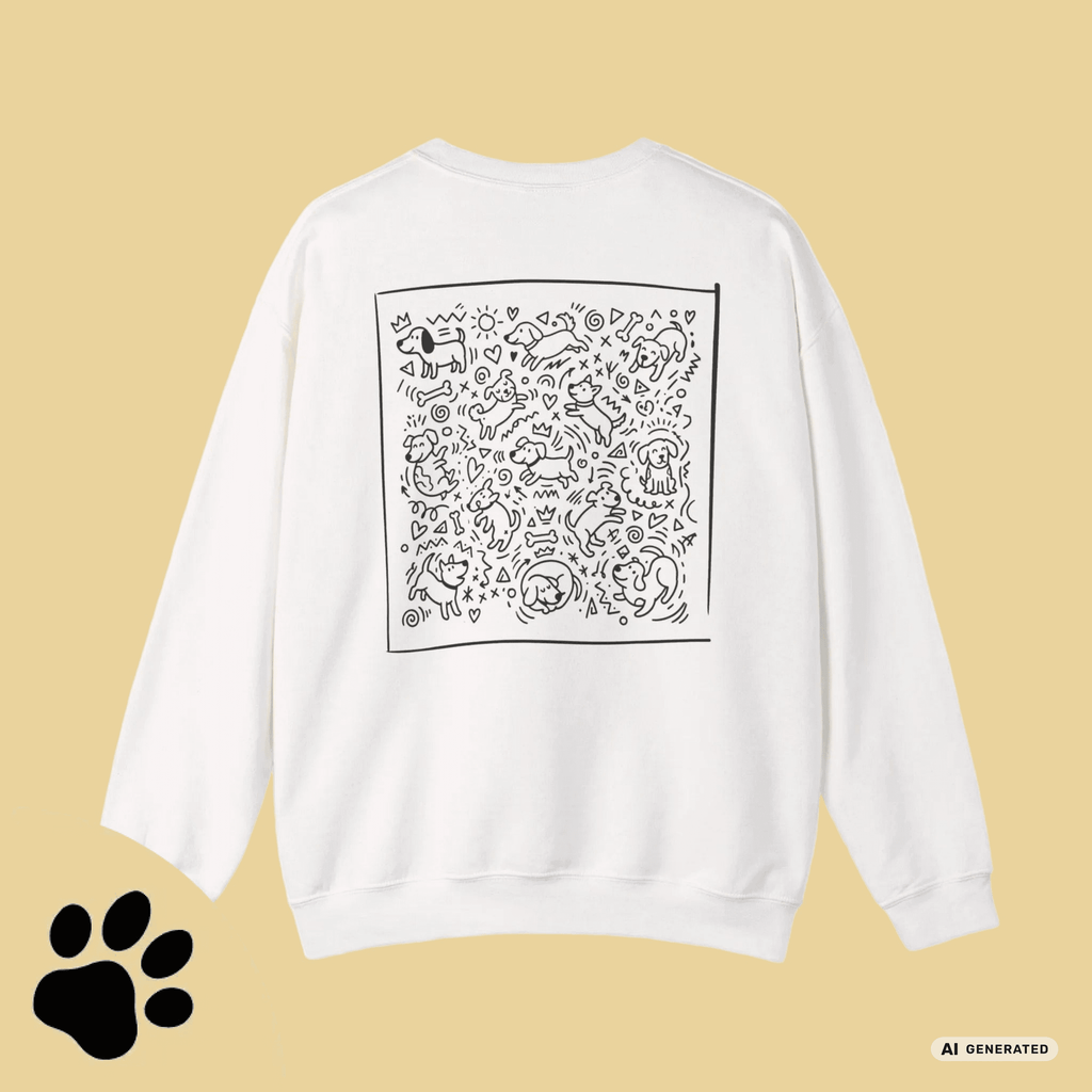 I Love D(O)GS – Minimalistischer Hunde-Sweatshirt mit Backprint | Unisex | Gildan 18000 - Sunbeamstore
