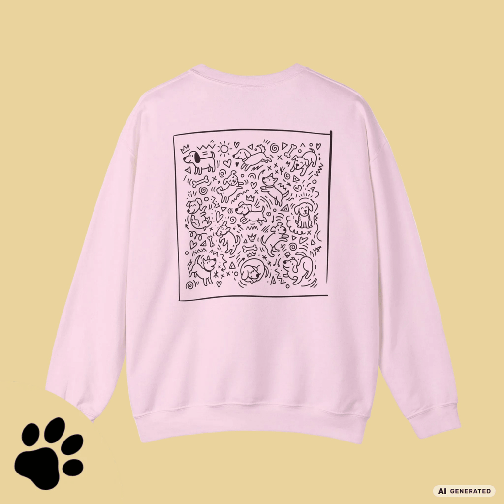 I Love D(O)GS – Minimalistischer Hunde-Sweatshirt mit Backprint | Unisex | Gildan 18000 - Sunbeamstore