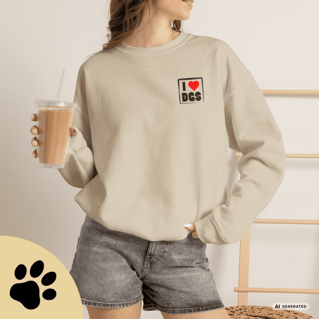 I Love D(O)GS – Minimalistischer Hunde-Sweatshirt mit Backprint | Unisex | Gildan 18000 - Sunbeamstore