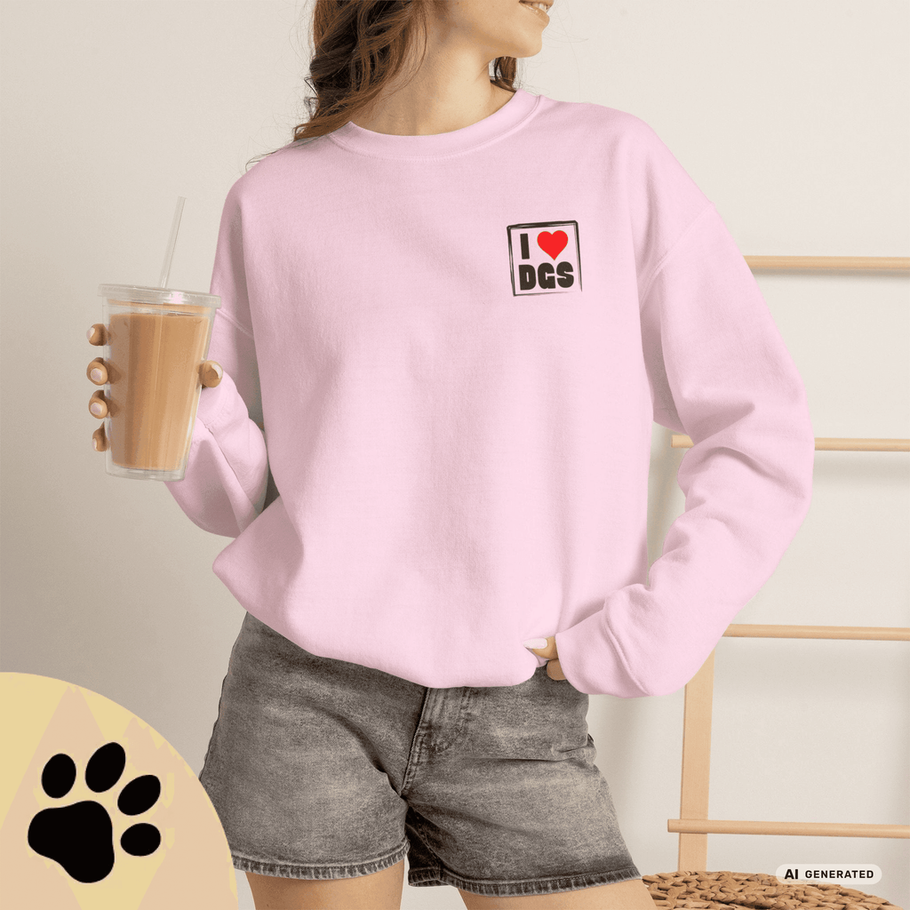 I Love D(O)GS – Minimalistischer Hunde-Sweatshirt mit Backprint | Unisex | Gildan 18000 - Sunbeamstore