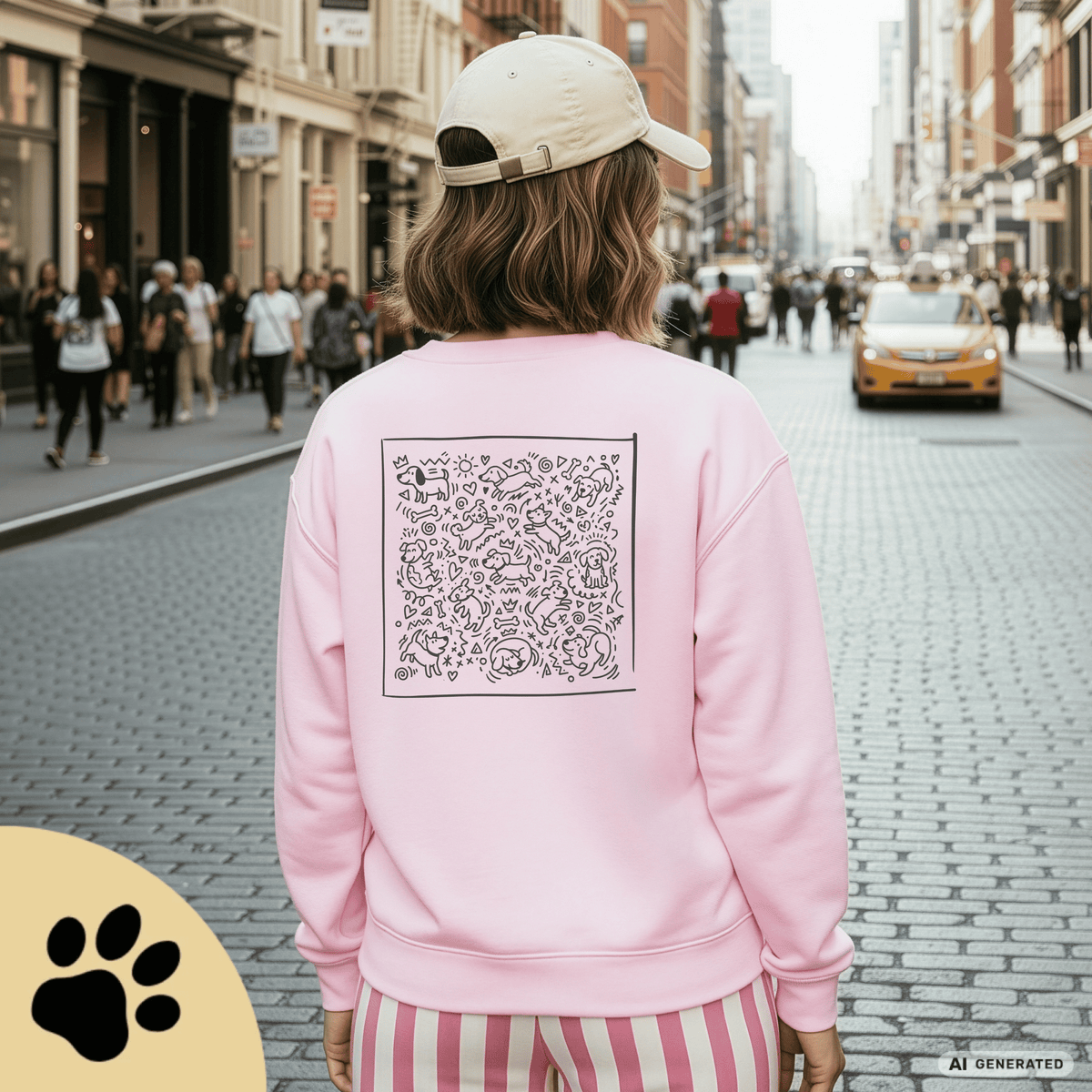 I Love D(O)GS – Minimalistischer Hunde-Sweatshirt mit Backprint | Unisex | Gildan 18000 - Sunbeamstore