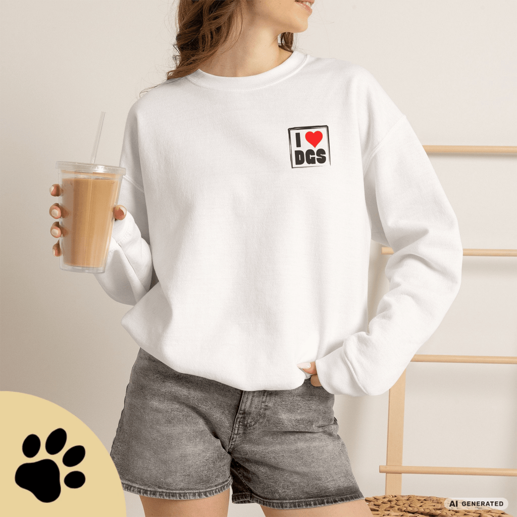 I Love D(O)GS – Minimalistischer Hunde-Sweatshirt mit Backprint | Unisex | Gildan 18000 - Sunbeamstore