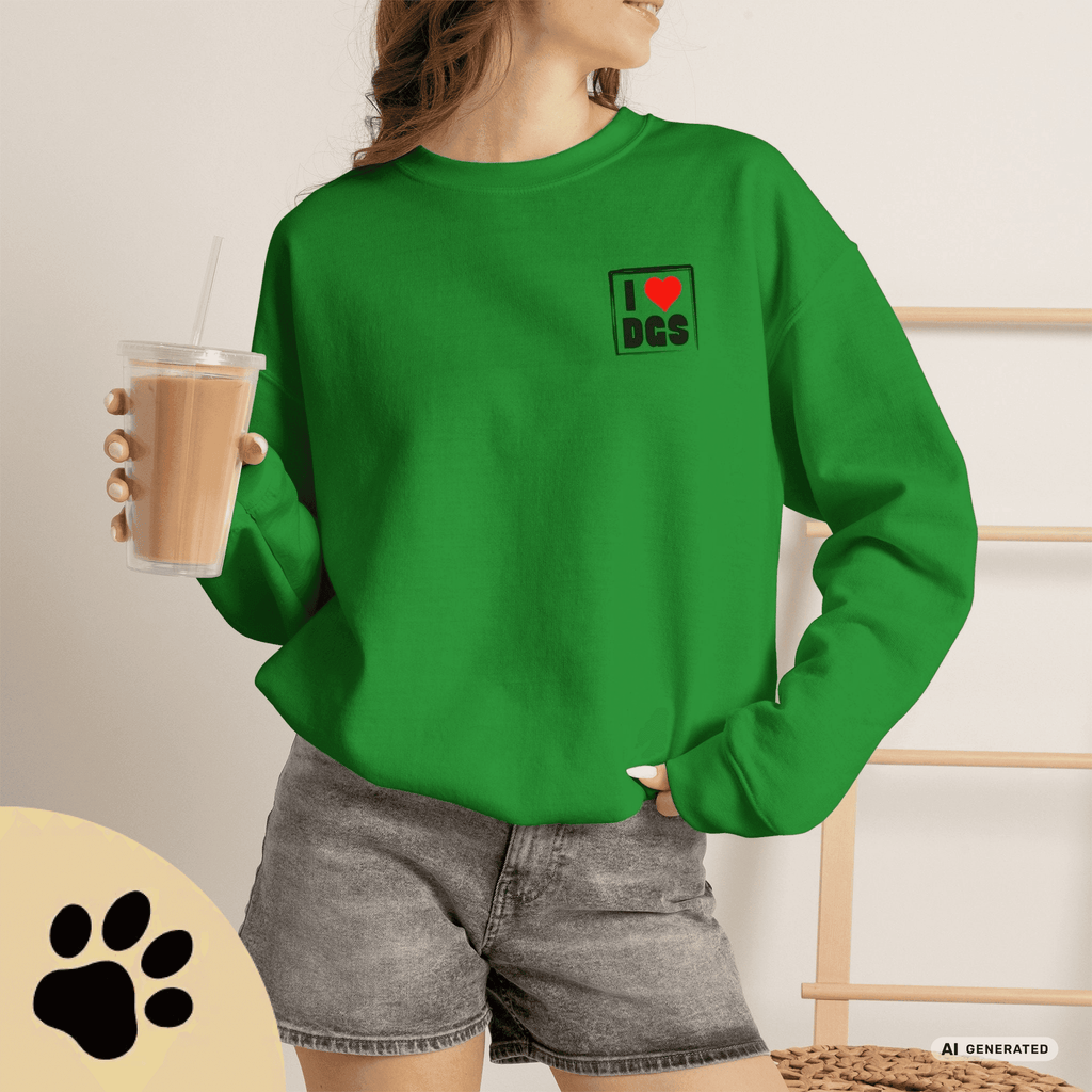 I Love D(O)GS – Minimalistischer Hunde-Sweatshirt mit Backprint | Unisex | Gildan 18000 - Sunbeamstore