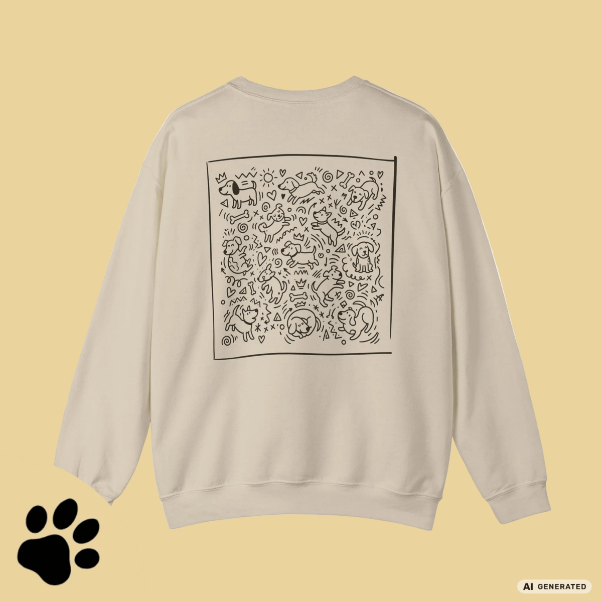 I Love D(O)GS – Minimalistischer Hunde-Sweatshirt mit Backprint | Unisex | Gildan 18000 - Sunbeamstore