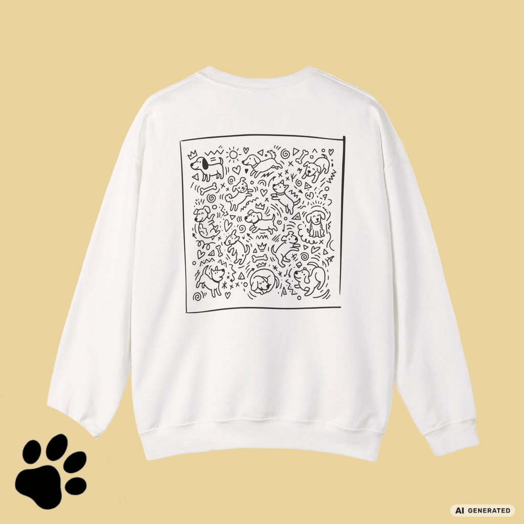 I Love D(O)GS – Minimalistischer Hunde-Sweatshirt mit Backprint | Unisex | Gildan 18000 - Sunbeamstore