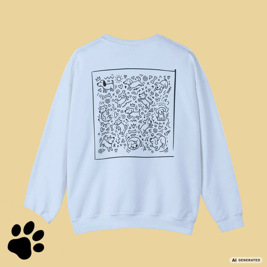 I Love D(O)GS – Minimalistischer Hunde-Sweatshirt mit Backprint | Unisex | Gildan 18000 - Sunbeamstore