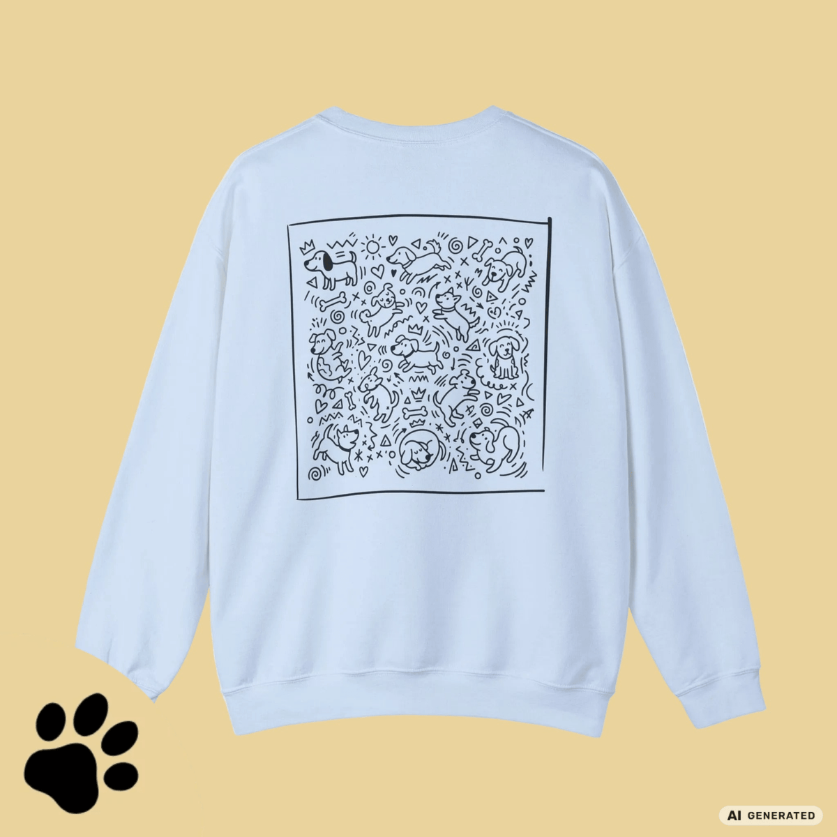 I Love D(O)GS – Minimalistischer Hunde-Sweatshirt mit Backprint | Unisex | Gildan 18000 - Sunbeamstore