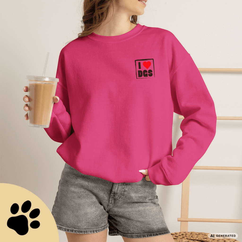 I Love D(O)GS – Minimalistischer Hunde-Sweatshirt mit Backprint | Unisex | Gildan 18000 - Sunbeamstore