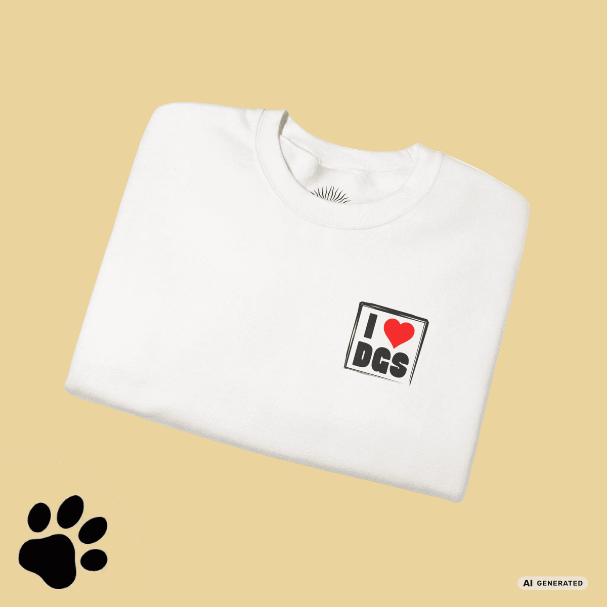 I Love D(O)GS – Minimalistisches Unisex Sweatshirt mit Frontprint - Sunbeamstore