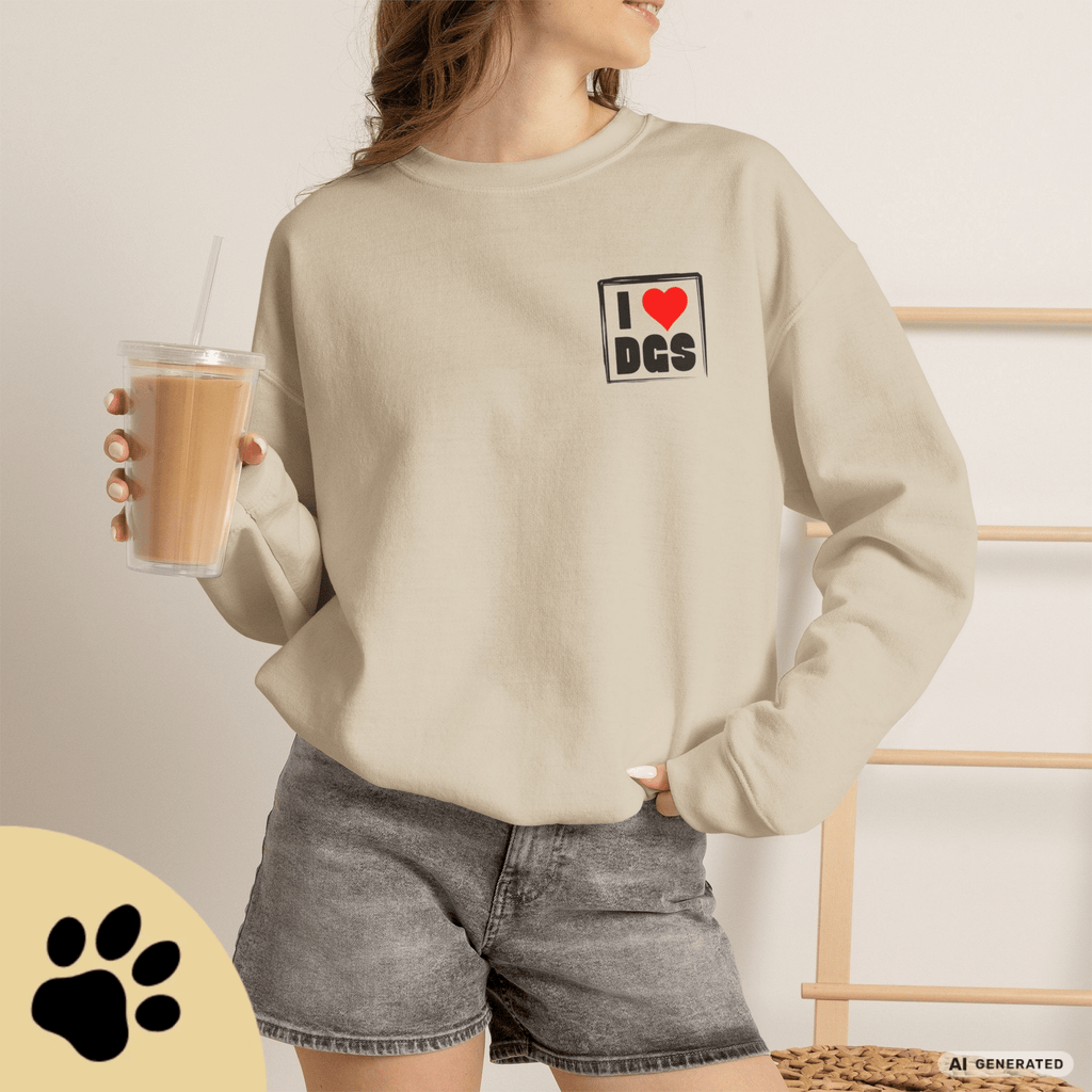 I Love D(O)GS – Minimalistisches Unisex Sweatshirt mit Frontprint - Sunbeamstore