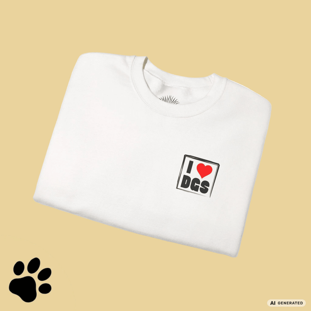 I Love D(O)GS – Minimalistisches Unisex Sweatshirt mit Frontprint - Sunbeamstore