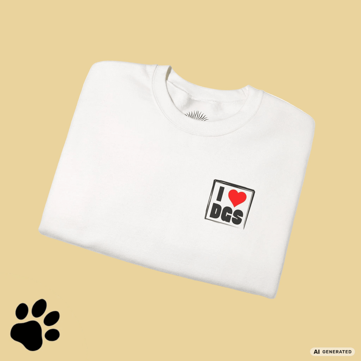 I Love D(O)GS – Minimalistisches Unisex Sweatshirt mit Frontprint - Sunbeamstore