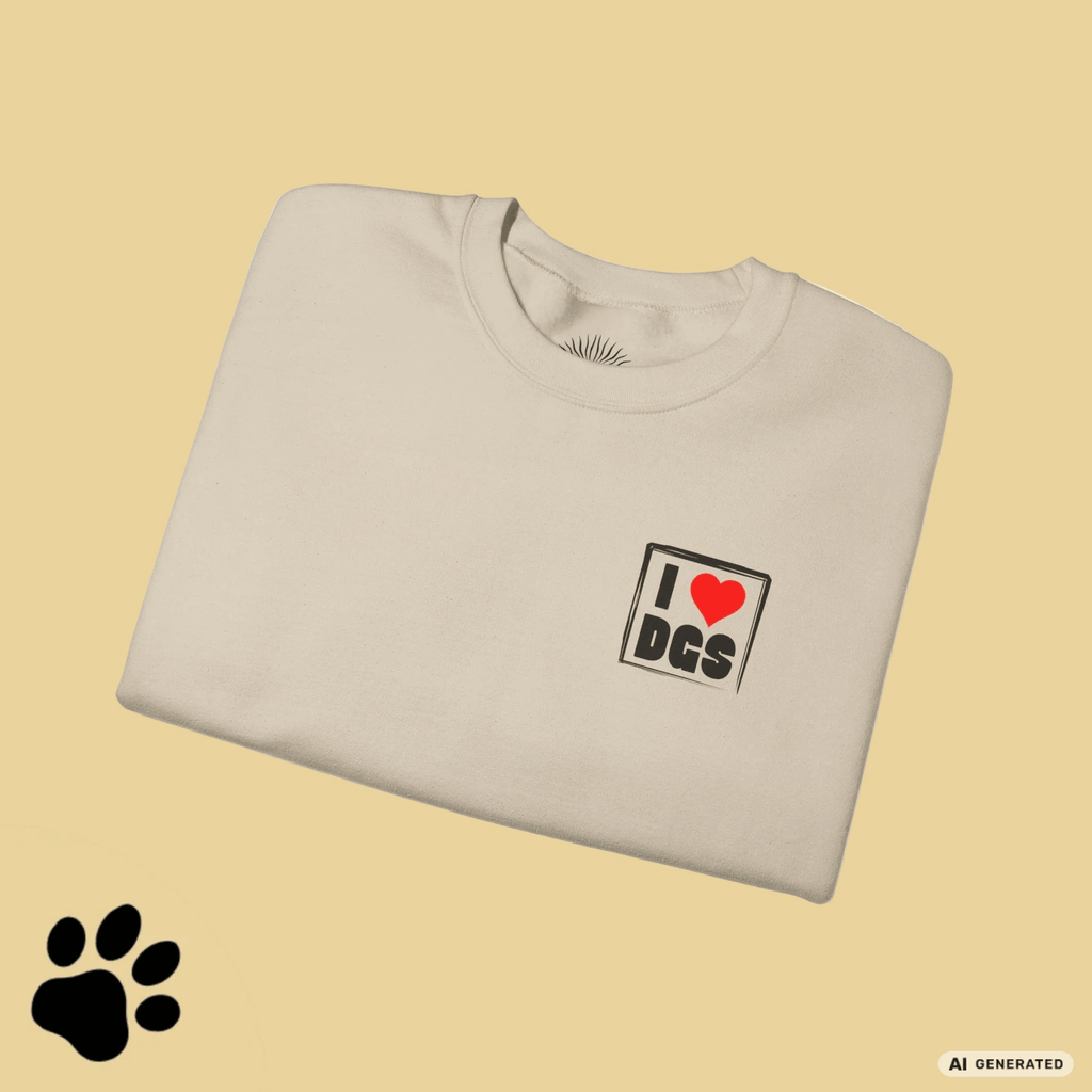 I Love D(O)GS – Minimalistisches Unisex Sweatshirt mit Frontprint - Sunbeamstore