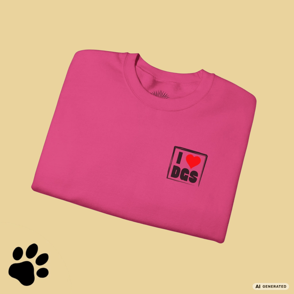 I Love D(O)GS – Minimalistisches Unisex Sweatshirt mit Frontprint - Sunbeamstore