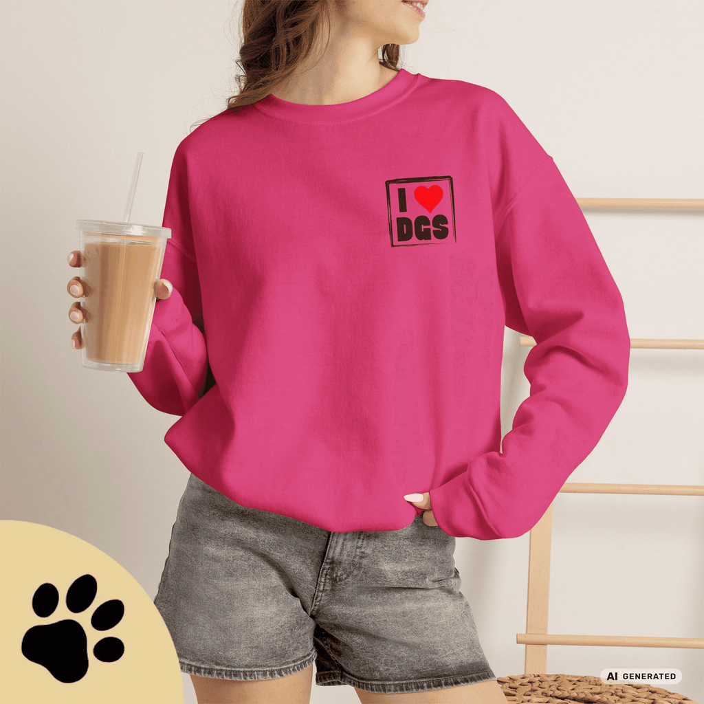 I Love D(O)GS – Minimalistisches Unisex Sweatshirt mit Frontprint - Sunbeamstore