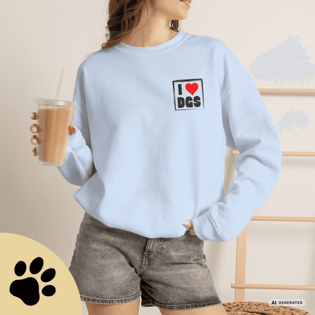 I Love D(O)GS – Minimalistisches Unisex Sweatshirt mit Frontprint - Sunbeamstore