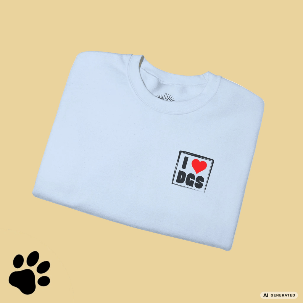 I Love D(O)GS – Minimalistisches Unisex Sweatshirt mit Frontprint - Sunbeamstore